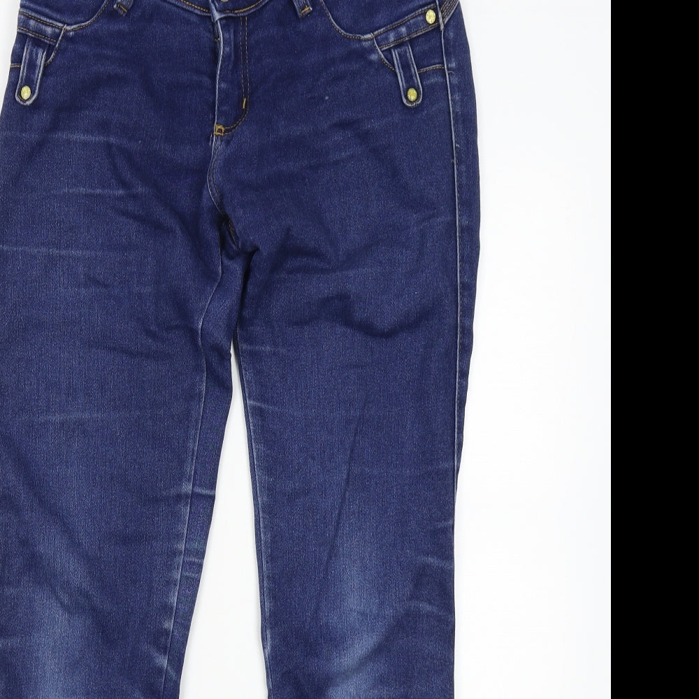 Preworn Womens Blue  Denim Skinny Jeans Size 12 L31 in