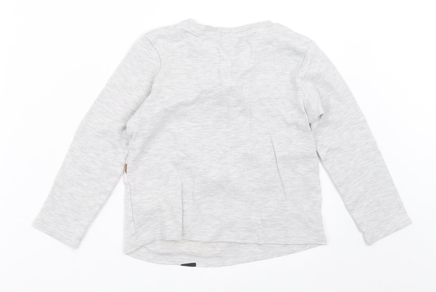 George Boys Grey Solid   Pyjama Top Size 5-6 Years  - Hey Duggee christmas