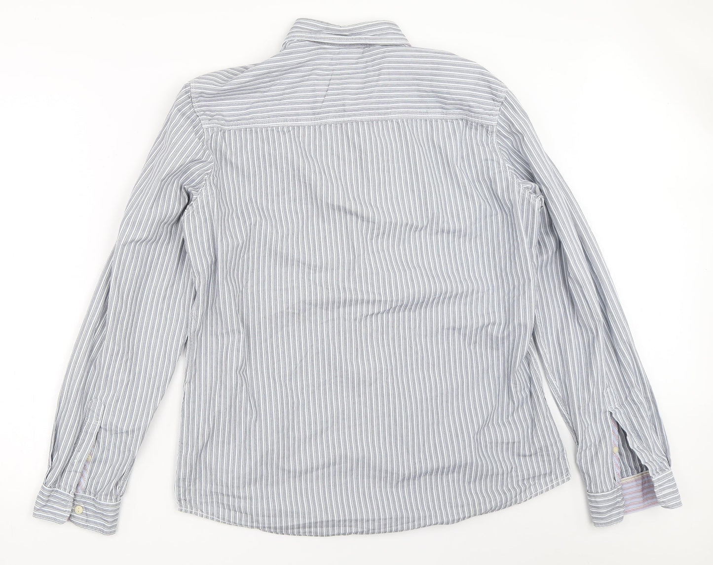 NEXT Mens Blue Striped   Button-Up Size L