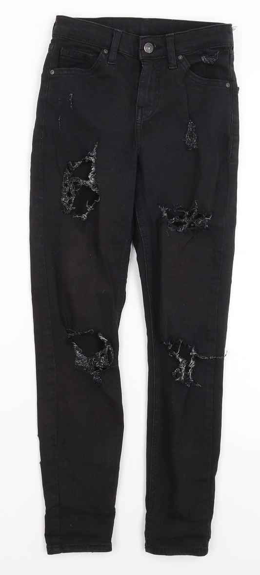 Topshop Womens Black   Skinny Jeans Size 25 in L25 in