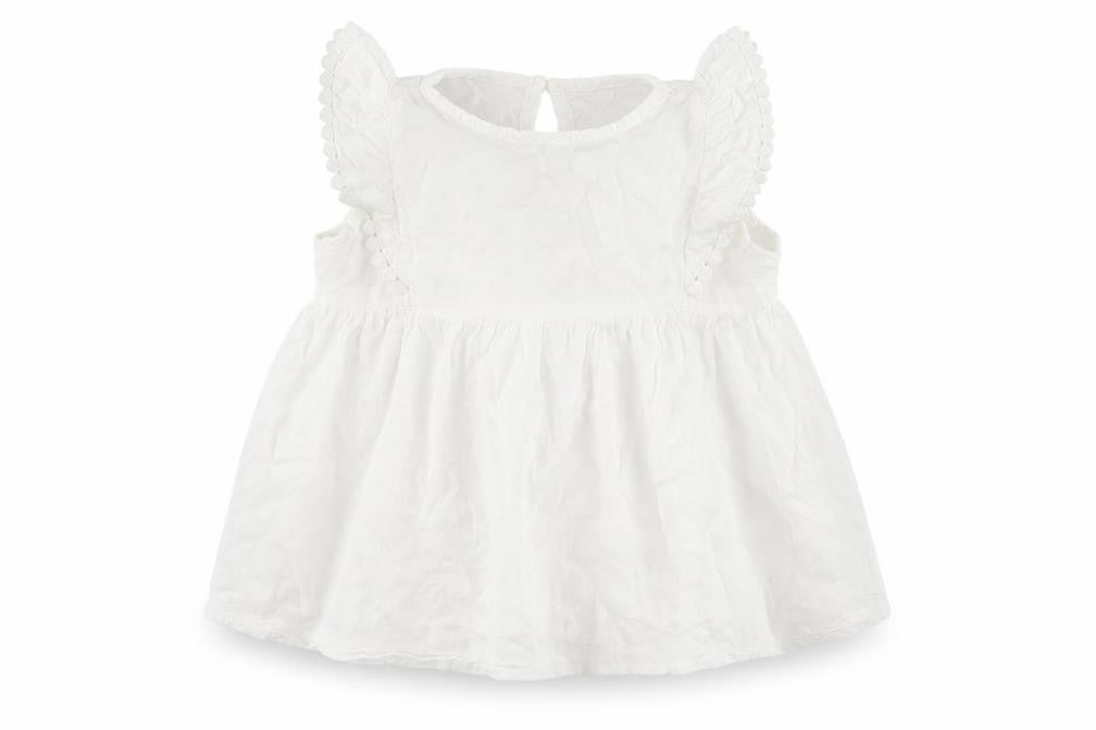 Primark Girls White   Basic Blouse Size 4-5 Years