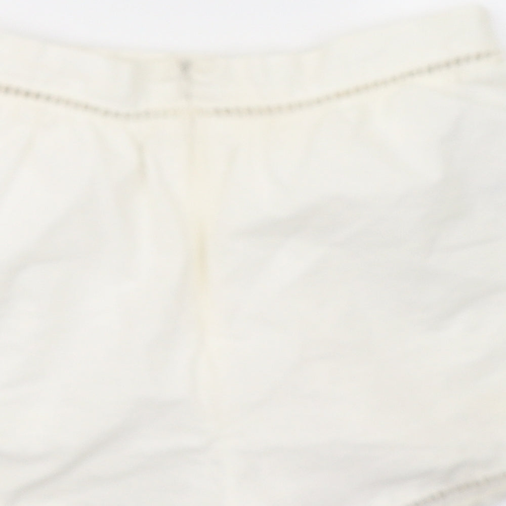 Missguided Womens White   Paperbag Shorts Size 8