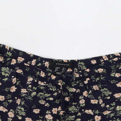 Preloved Primark Womens Blue Floral  Sweat Shorts Size 10 - Detail