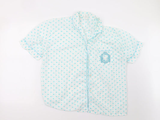 Littlewoods Womens Green Polka Dot   Pyjama Top Size 16