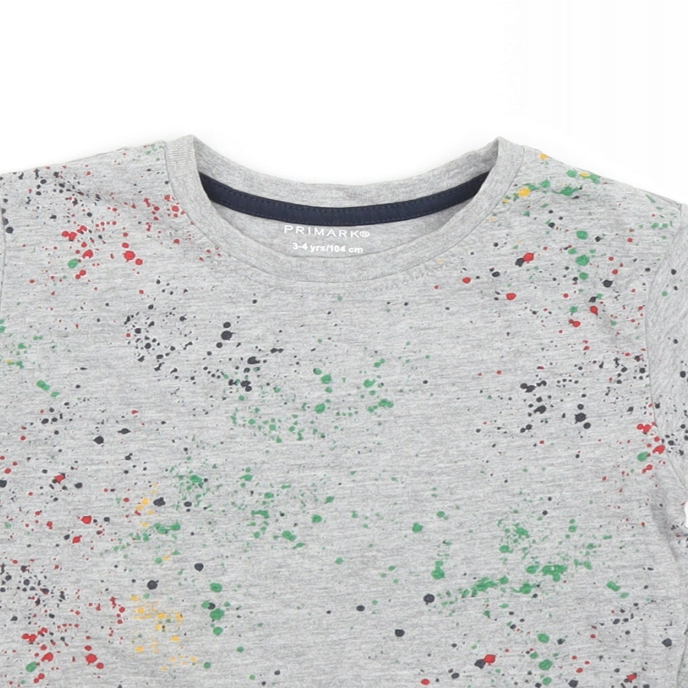 Primark Boys Grey   Basic T-Shirt Size 3 Years