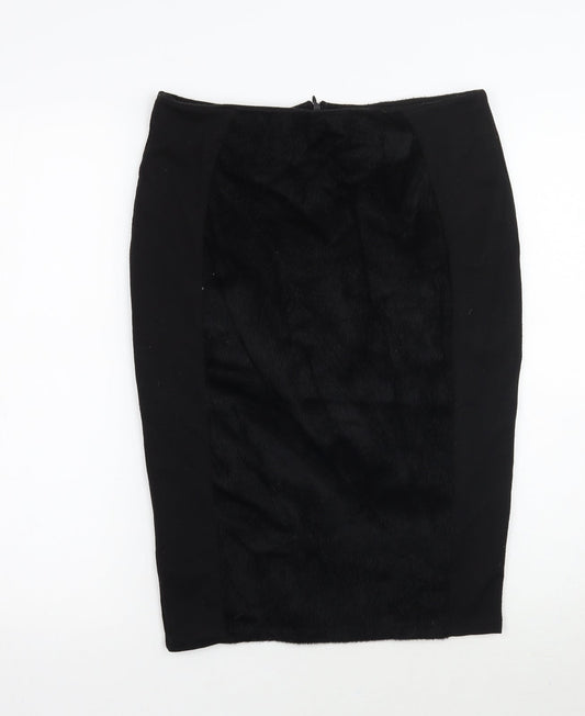 Definitions Womens Black   A-Line Skirt Size 10