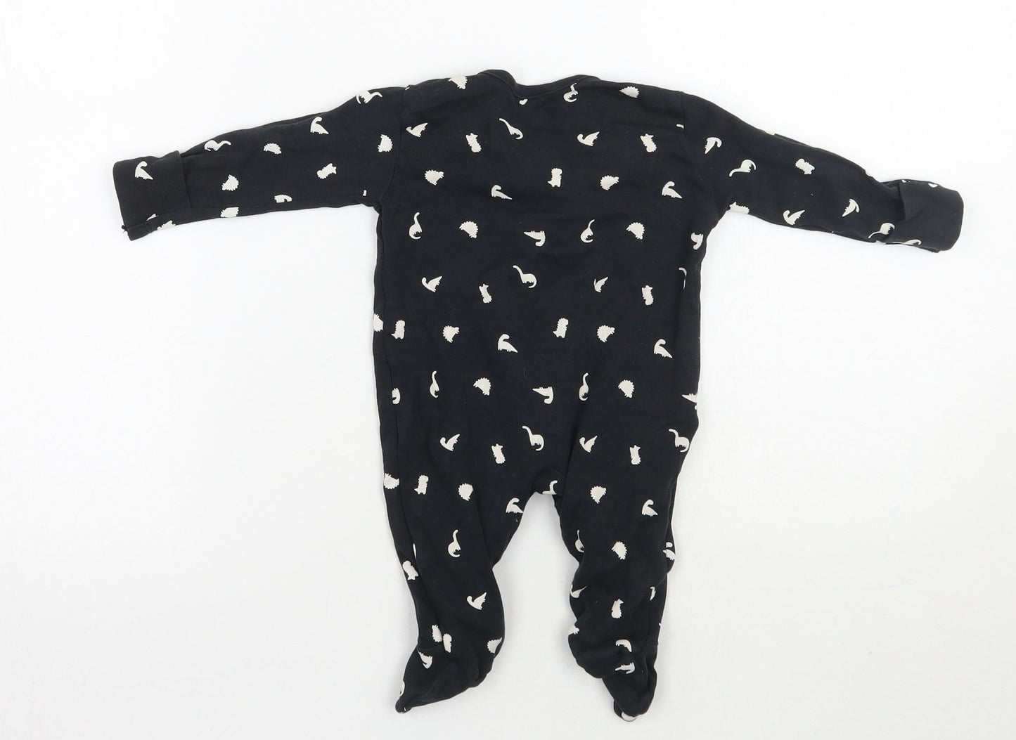 George Baby Black Geometric  Babygrow One-Piece Size 0-3 Months