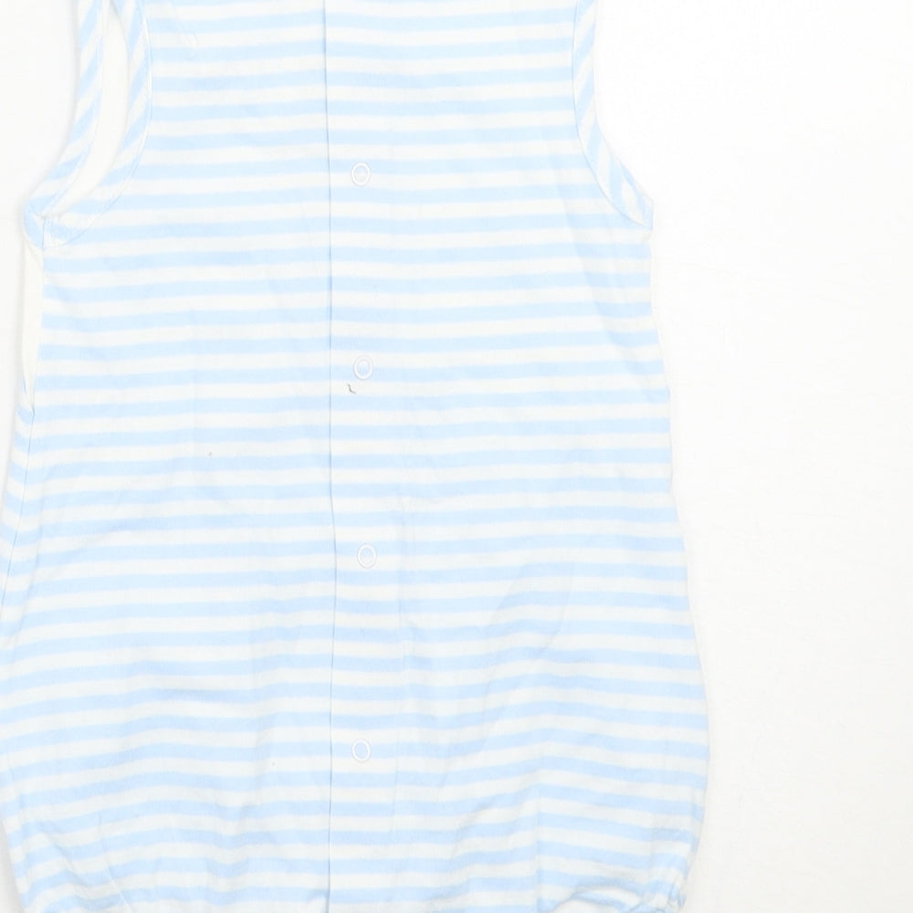 Tutto Piccolo Baby Blue Striped  Babygrow One-Piece Size 12 Months