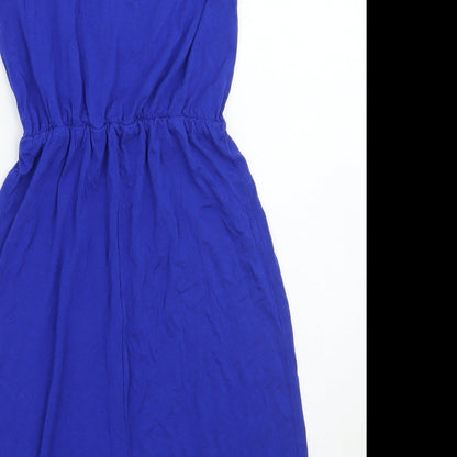 Primark Womens Blue Floral  A-Line  Size 8