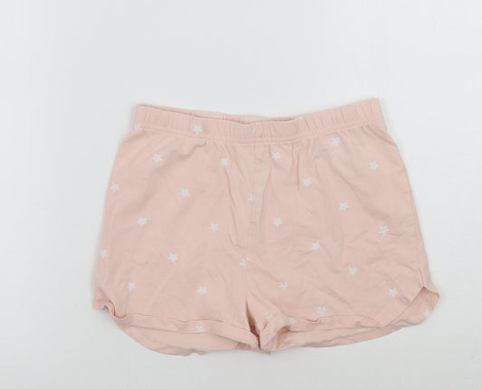 George Girls Pink Geometric  Sweat Shorts Size 9-10 Years