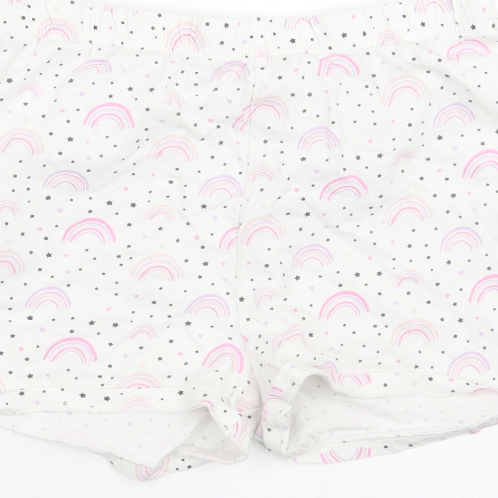 George Girls White Geometric  Top Pyjama Set Size 9-10 Years