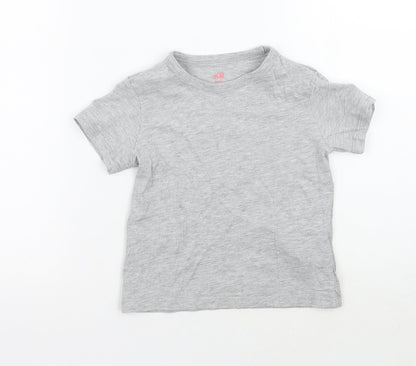 H&M Girls Grey   Basic T-Shirt Size 3 Years