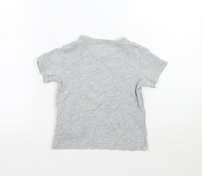 H&M Girls Grey   Basic T-Shirt Size 3 Years