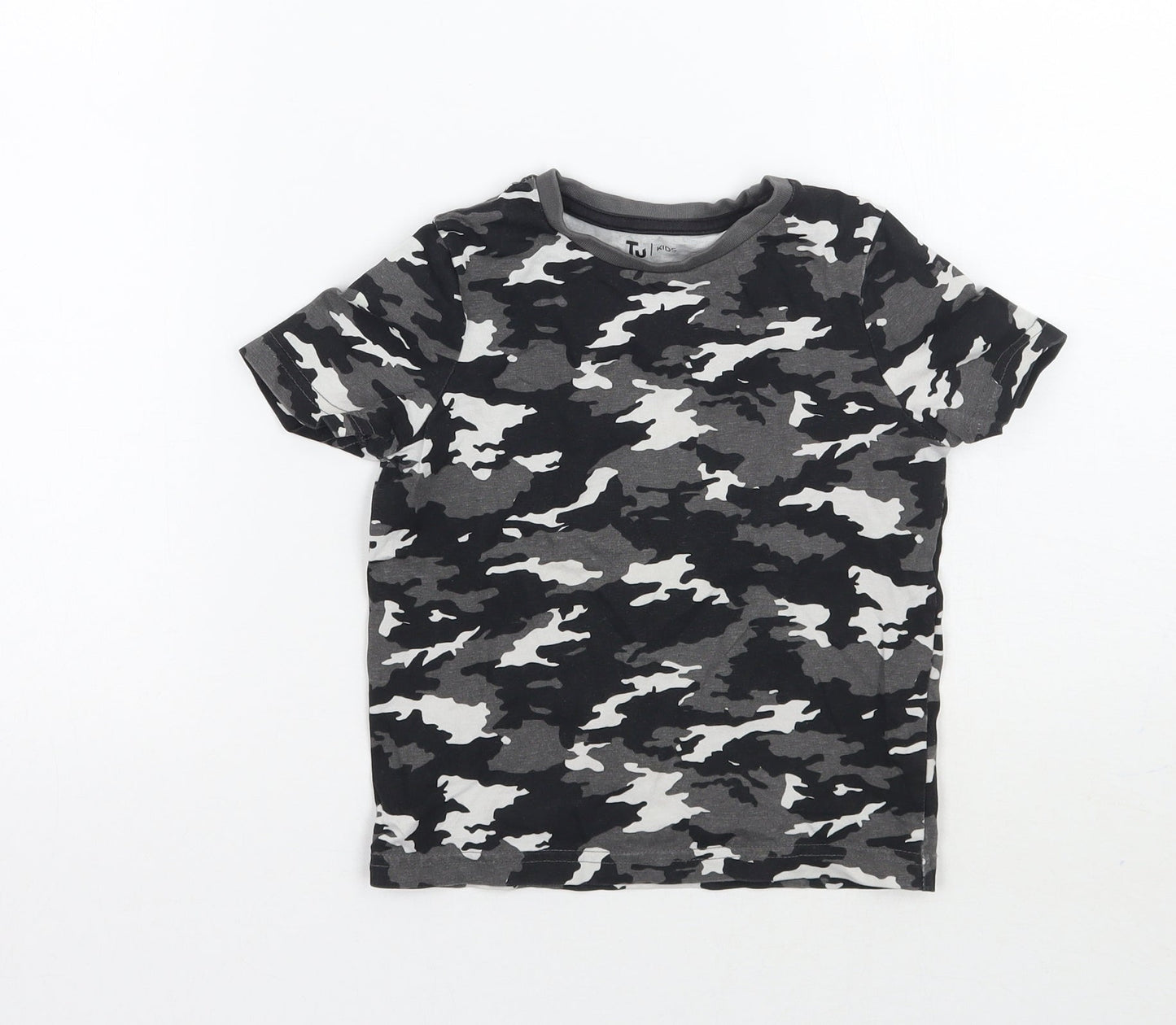 TU Boys Grey Camouflage  Basic T-Shirt Size 3 Years