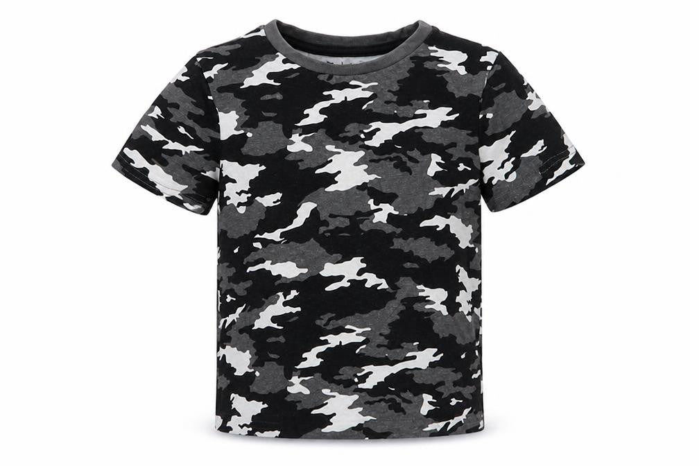 TU Boys Grey Camouflage  Basic T-Shirt Size 3 Years