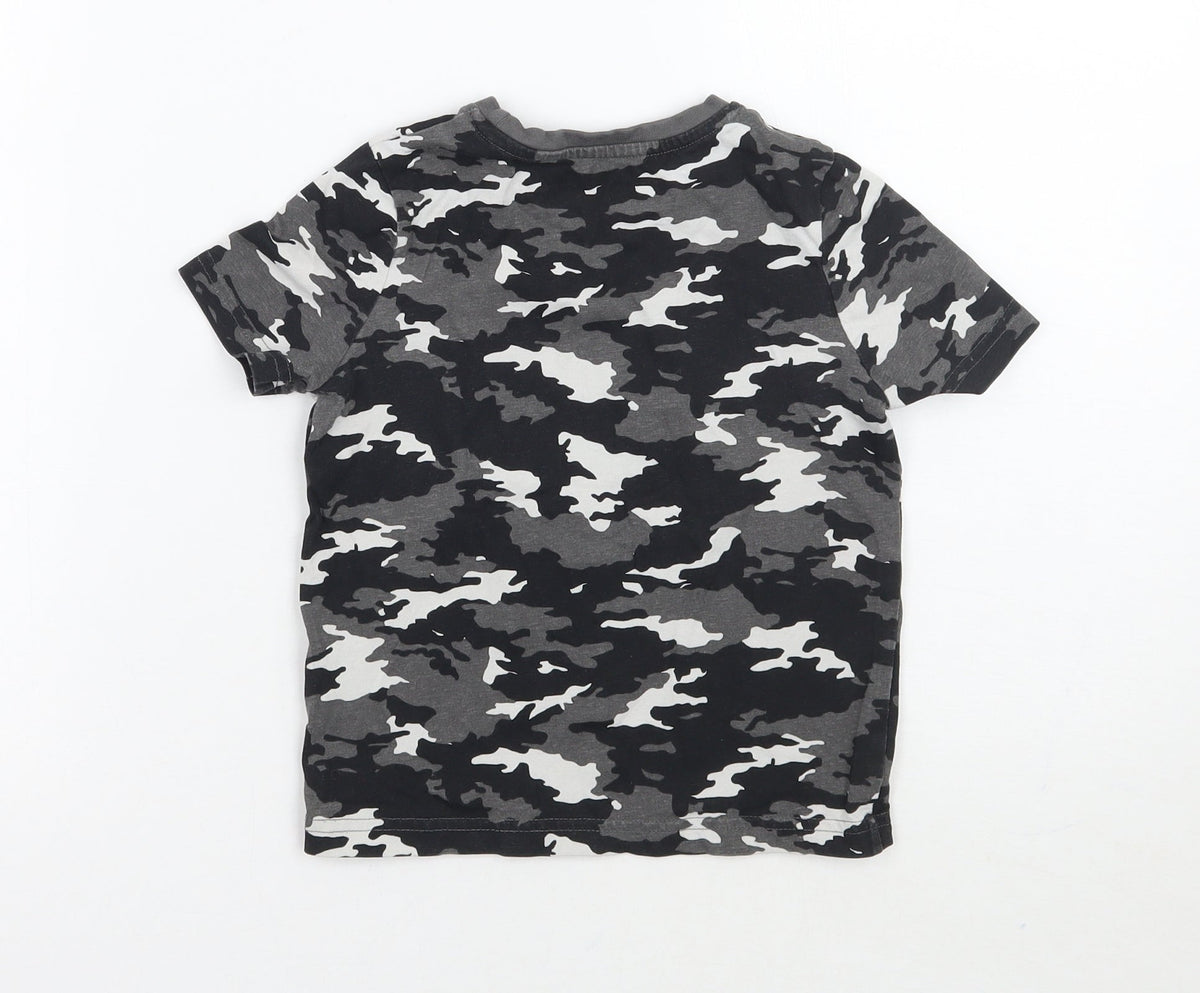 TU Boys Grey Camouflage  Basic T-Shirt Size 3 Years