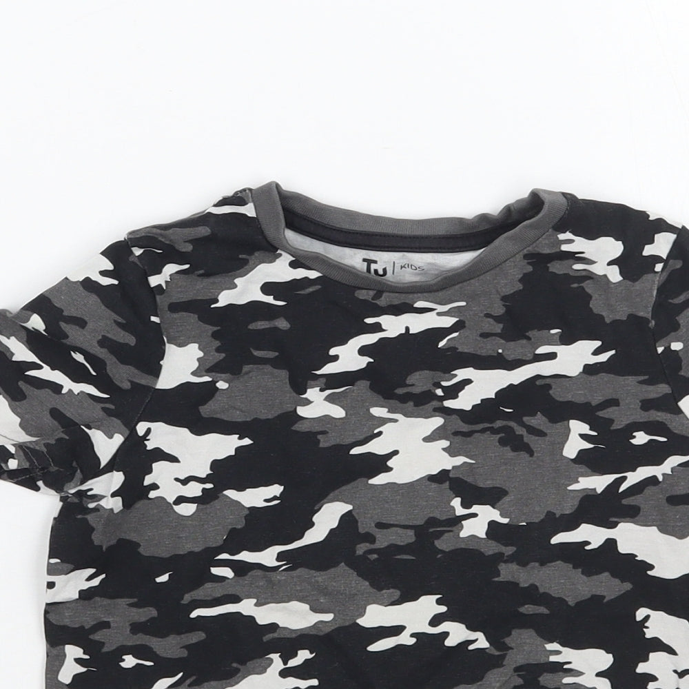 TU Boys Grey Camouflage  Basic T-Shirt Size 3 Years