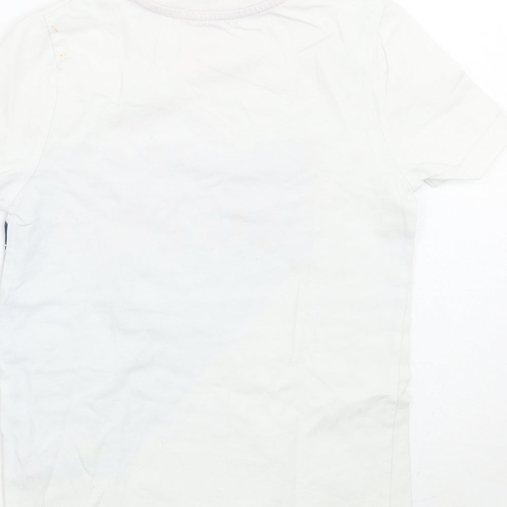 F&F Boys White   Basic T-Shirt Size 7 Years
