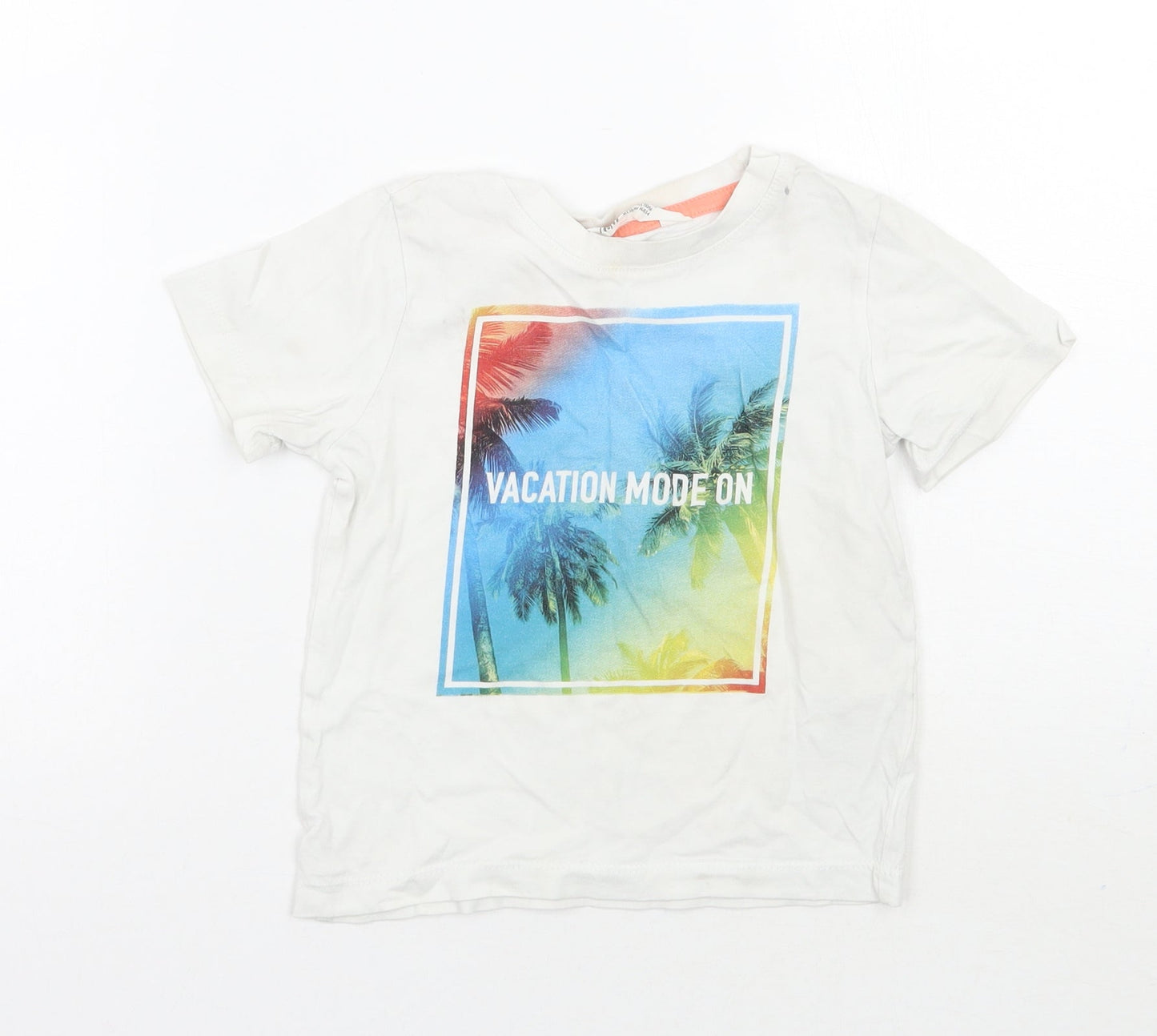 H&M Boys White   Basic T-Shirt Size 3 Years