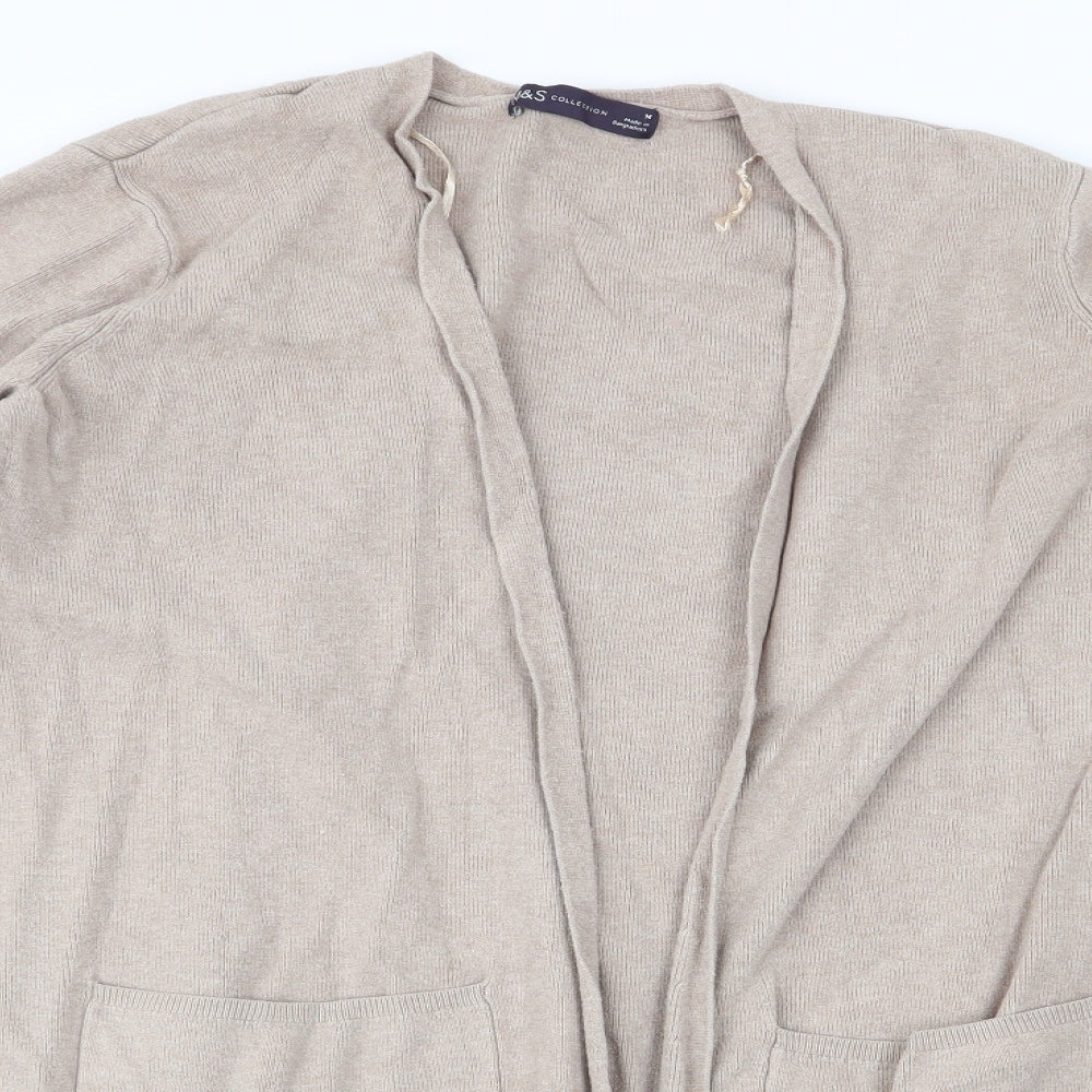 Marks and Spencer Womens Beige   Cardigan Jumper Size M