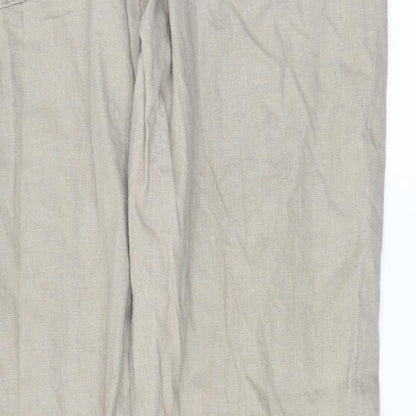 Denim & Co. Womens Beige   Trousers  Size 36 L32 in
