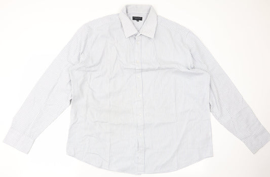 Matalan Mens Black Striped   Button-Up Size 18.5