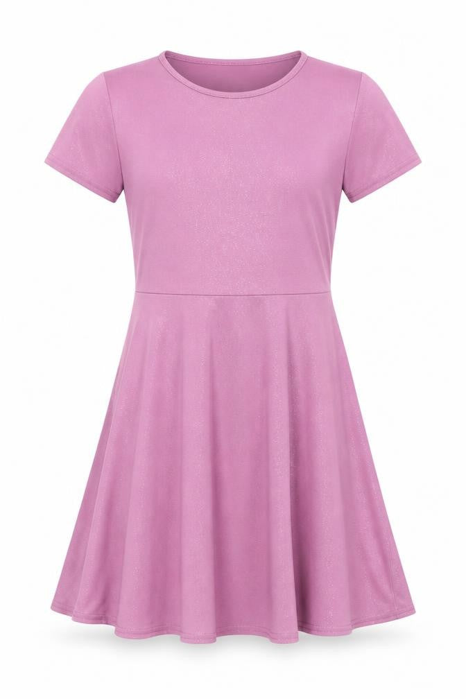 Preworn Girls Pink   Fit & Flare  Size 13 Years  - Glitter effect