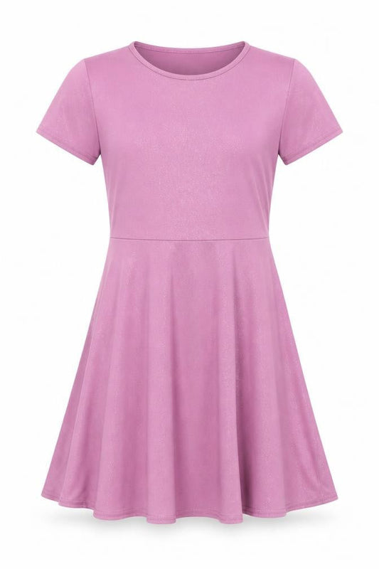Preworn Girls Pink   Fit & Flare  Size 13 Years  - Glitter effect