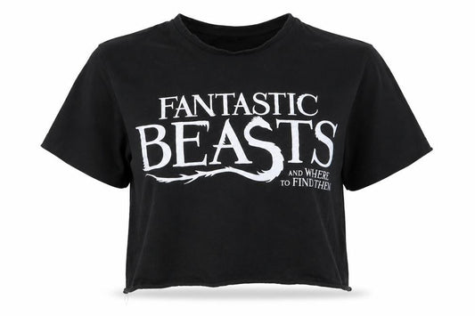 Fantastic beasts Womens Black   Cropped T-Shirt Size S  - Fantastic Beasts