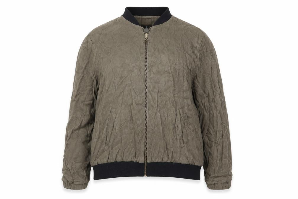 Atmosphere Womens Green   Bomber Jacket Coat Size 18  - Suede Effect