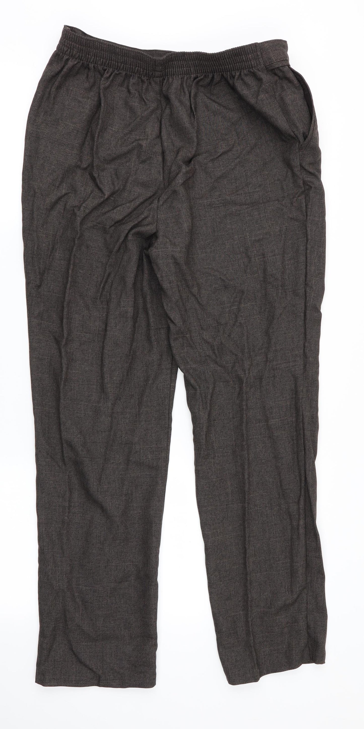 Marks and Spencer Womens Brown   Trousers  Size 12 L28 in - Back Elastication
