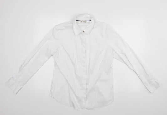 Marks and Spencer Mens White    Button-Up Size 14