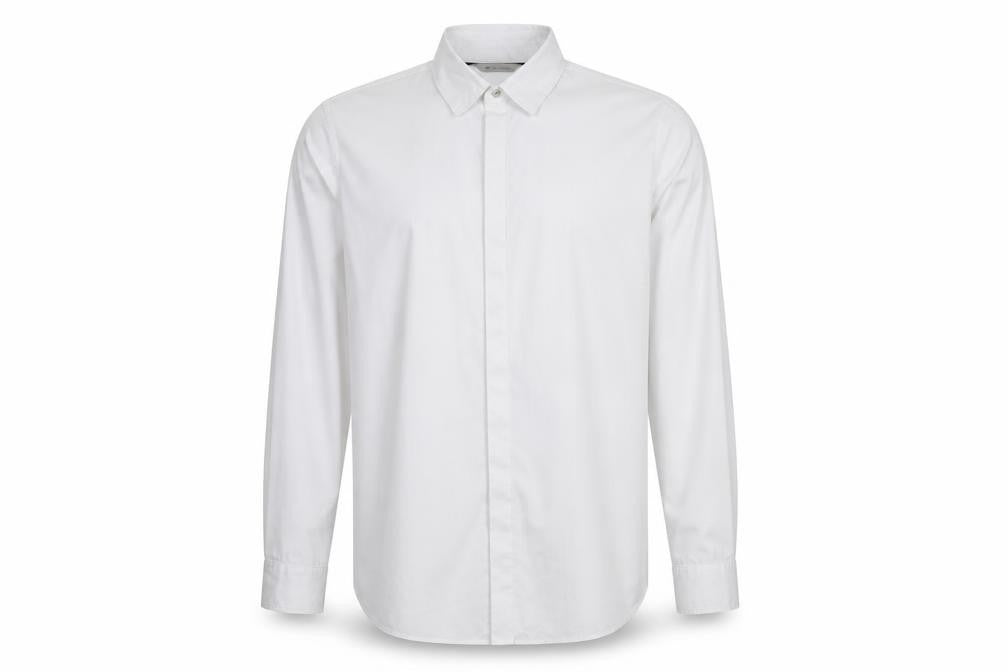 Marks & Spencer Mens White    Button-Up Size 14
