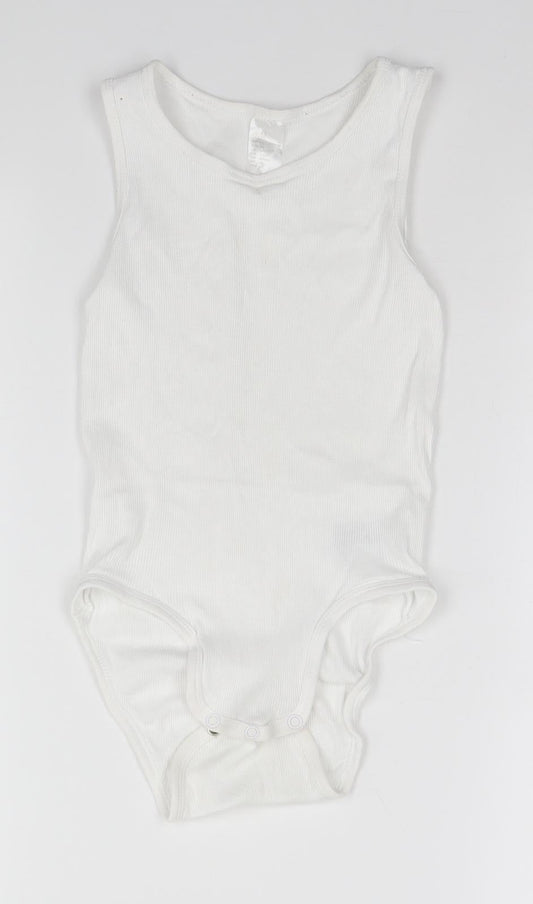 H&M Girls White   Leotard One-Piece Size 2-3 Years