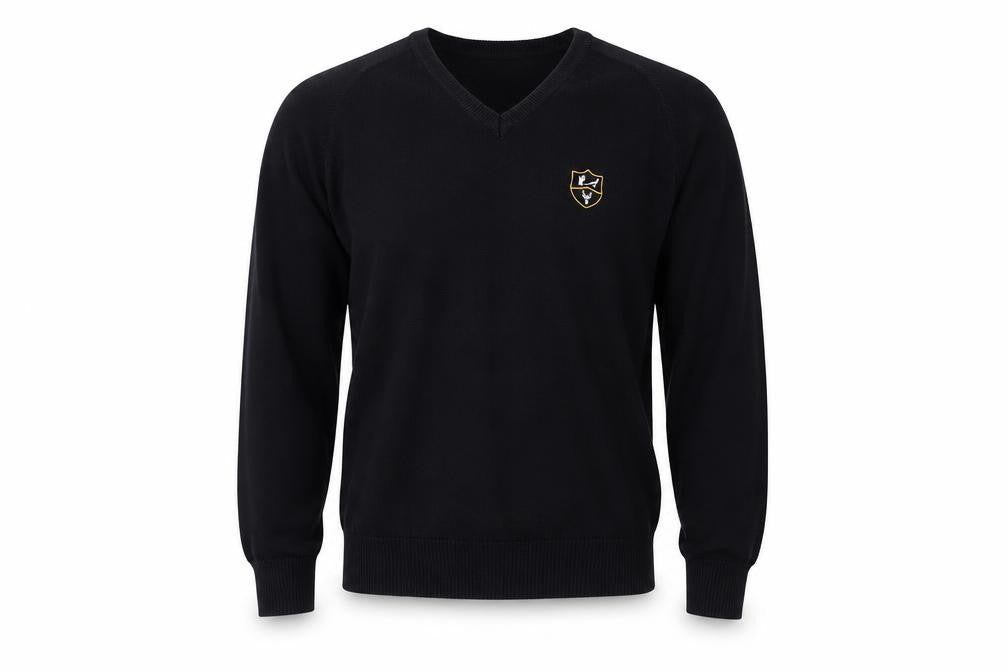 TruTex Mens Black   Henley Jumper Size XS