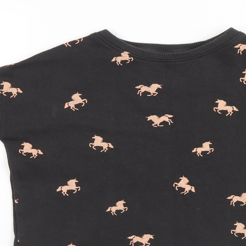 NEXT Womens Brown Animal Print  Pullover Jumper Size 8  - Unicorns