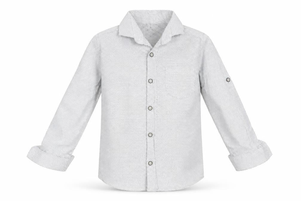 LC Waikiki Boys White Spotted  Basic Button-Up Size 5-6 Years
