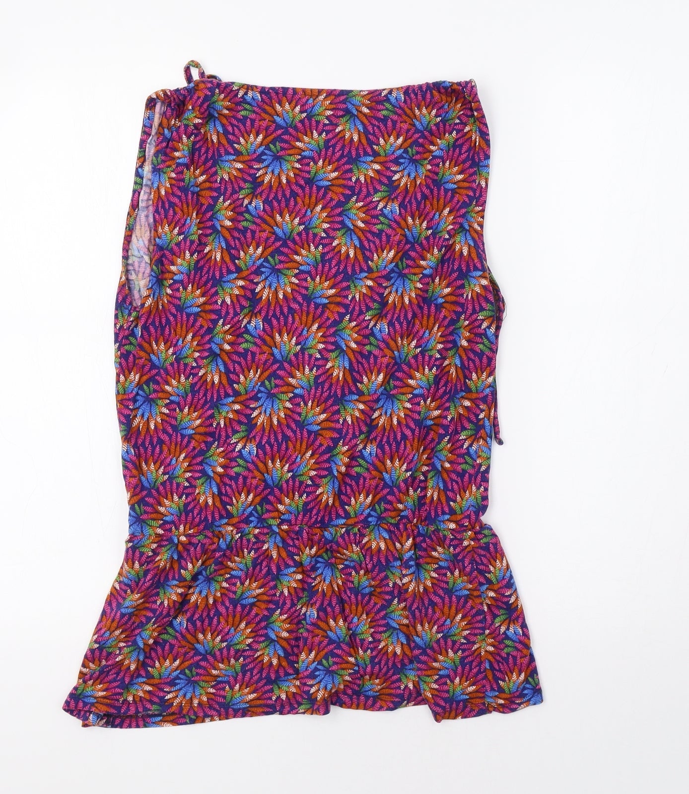 Warehouse Womens Purple Floral  Basic Blouse Size 14