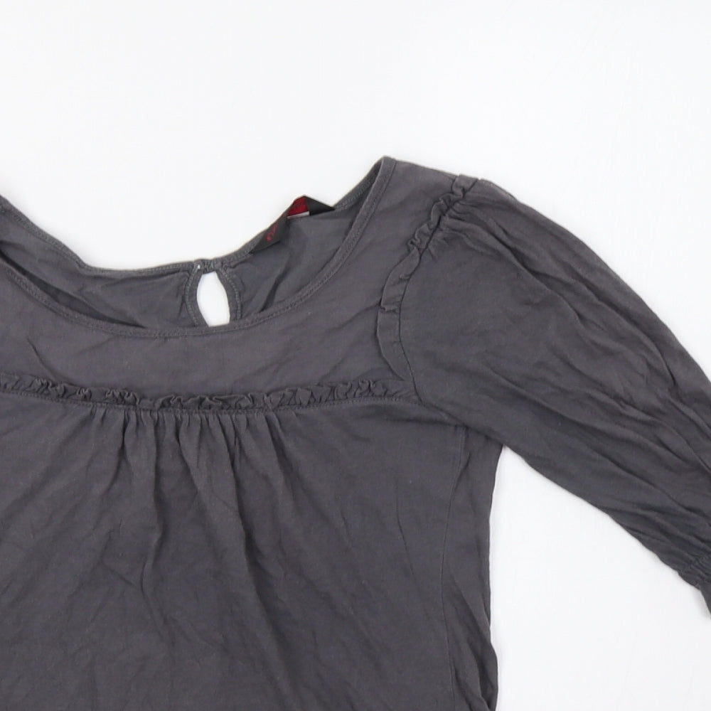 Miss Selfridge Womens Grey   Basic Blouse Size 8