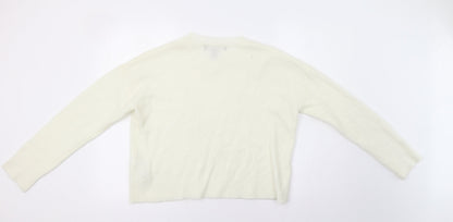 Preloved FOREVER 21 Womens Ivory   Pullover Jumper Size S - Back