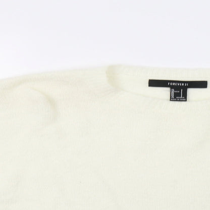 Preloved FOREVER 21 Womens Ivory   Pullover Jumper Size S - Detail