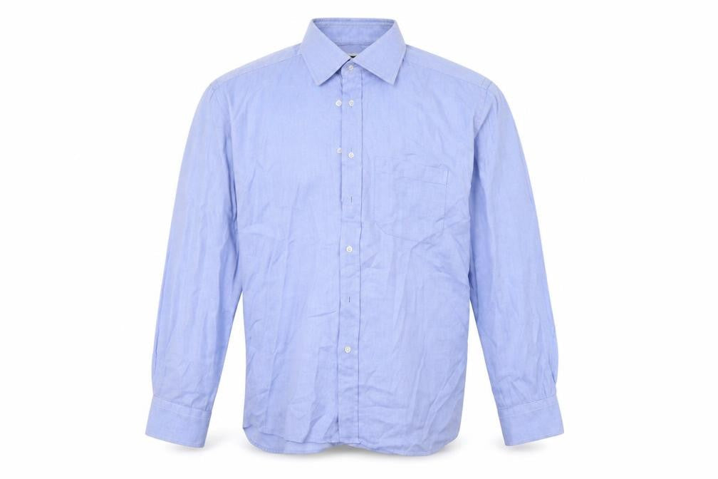 Roccobarocco Mens Blue    Button-Up Size 16.5