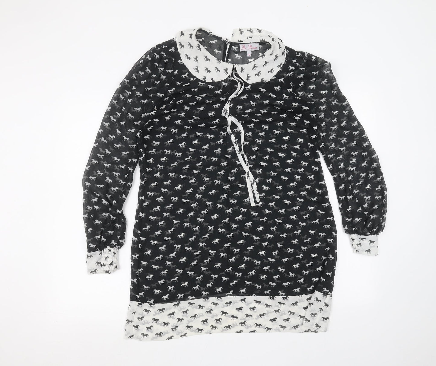 Be beau Womens Black   Basic Blouse Size 12