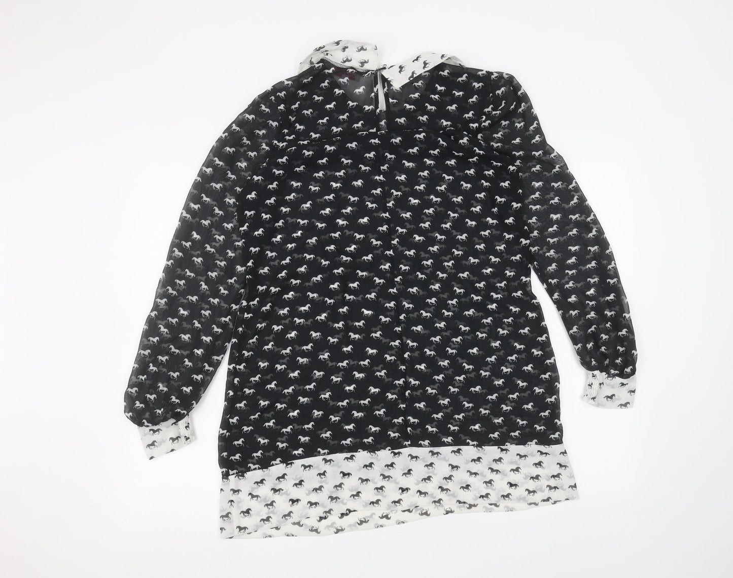 Be beau Womens Black   Basic Blouse Size 12