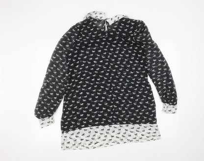Be Beau Womens Black   Basic Blouse Size 12