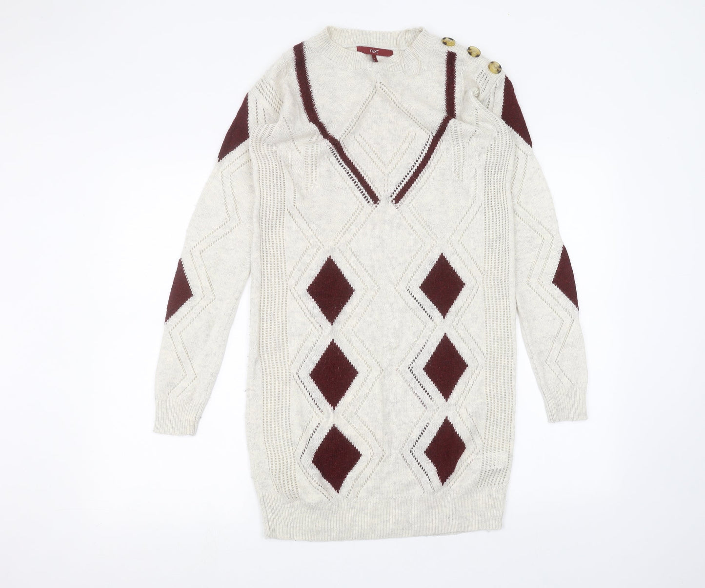 NEXT Womens White   Pullover Jumper Size 8