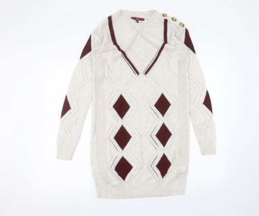 NEXT Womens White   Pullover Jumper Size 8