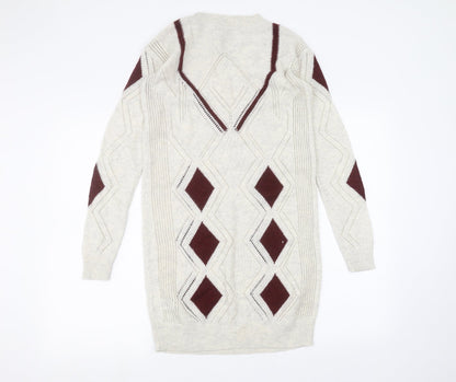 Next Womens White   Pullover Jumper Size 8