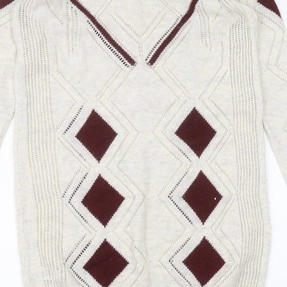 Next Womens White   Pullover Jumper Size 8