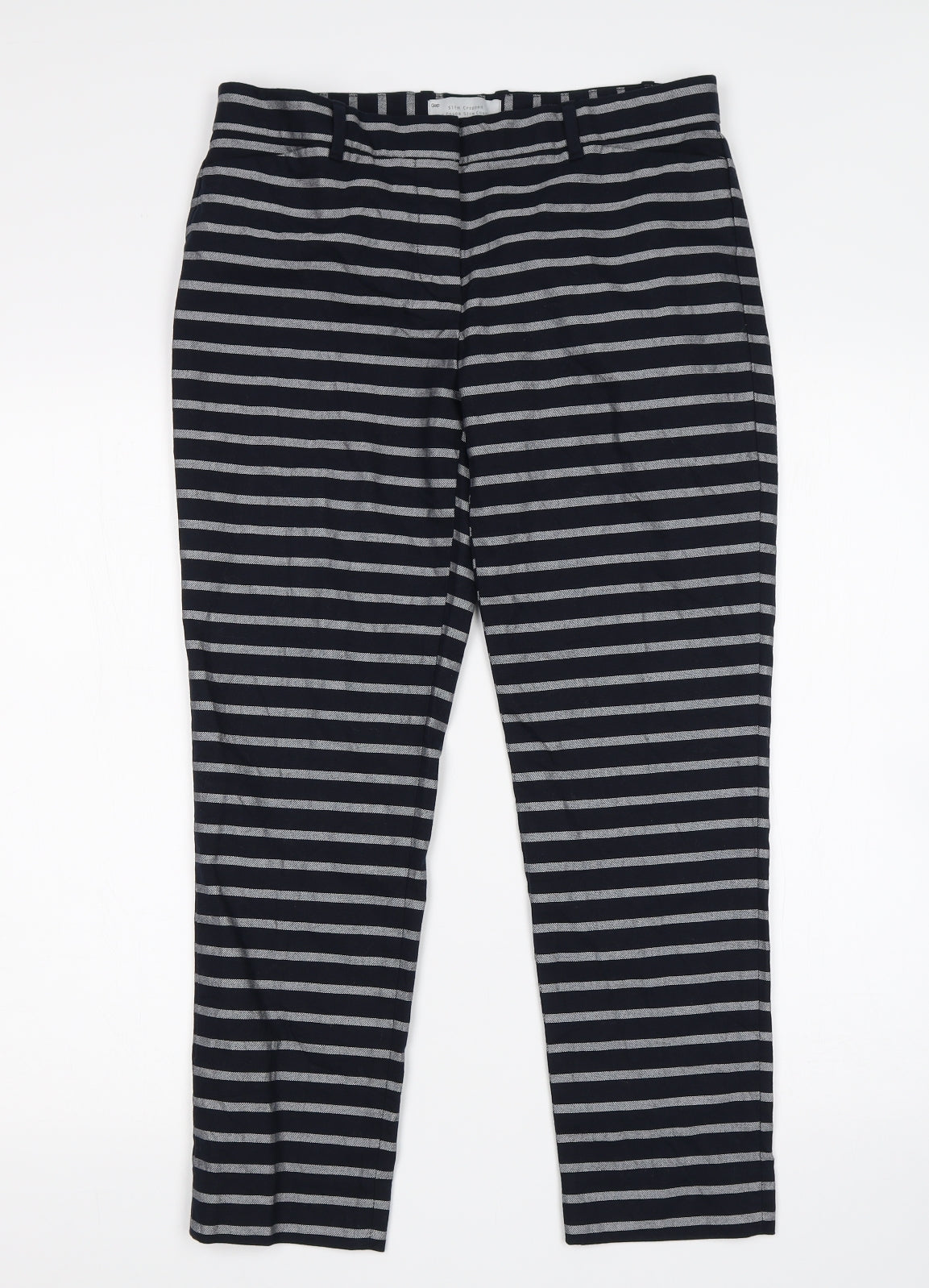 Gap Womens Multicoloured Striped  Cropped Trousers Size 6 L26 in